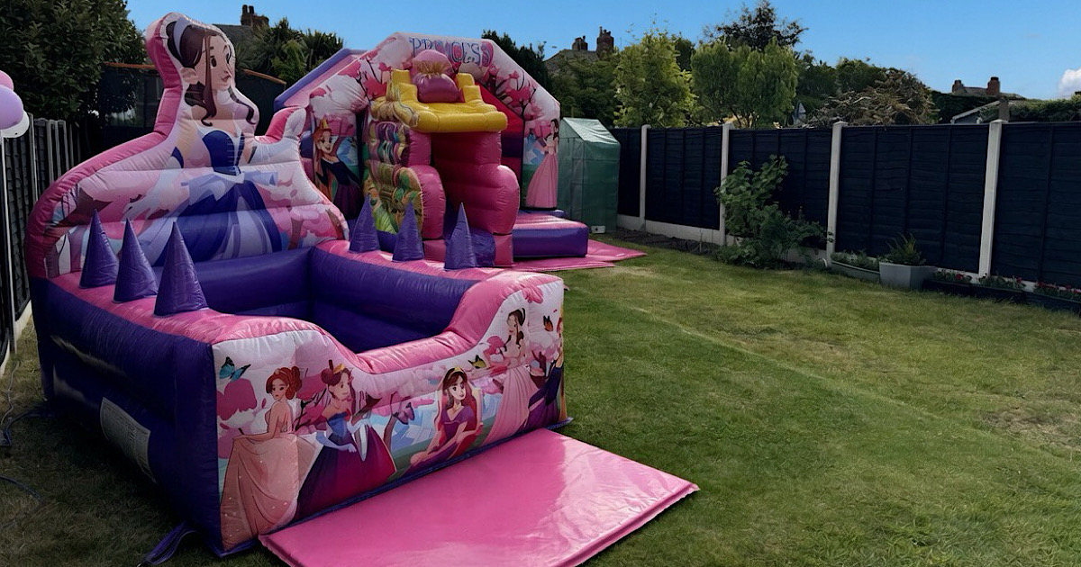 3D Princess Bounce n’ Slide With Matching 3D Ball Pool Package Hire Pontefract
